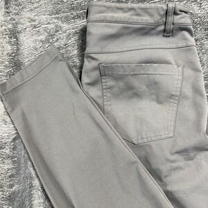 BYLT Everyday Pant 2.0 Mens 34 Grey Slim Tapered Performance Chino Pockets